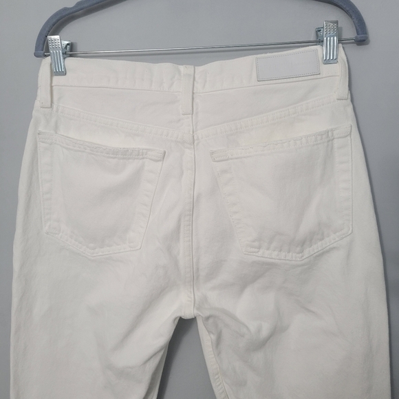 Re/Done Originals High Rise Straight in Off White - Picture 10 of 14